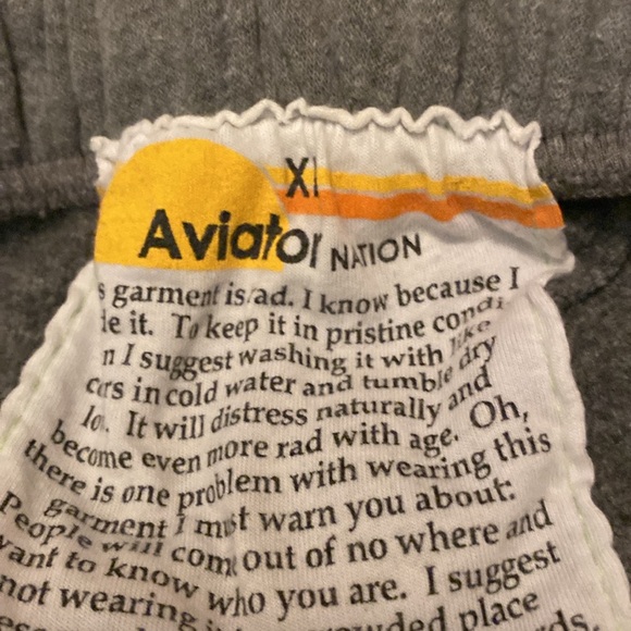 Aviator Nation 5 stripe joggers gray pockets XL - Picture 3 of 5